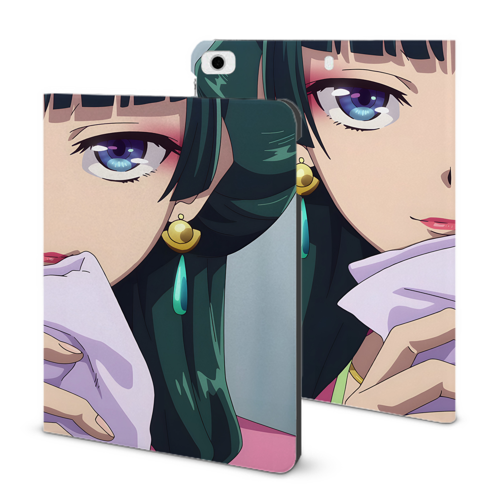 （画像用） 薬屋のひとりごと The Apothecary Diaries IPad ケース ブック型 PUレザー TPU 耐衝撃 軽量 薄型 ペン収納なし 全面保護 IPad 各モデル対応